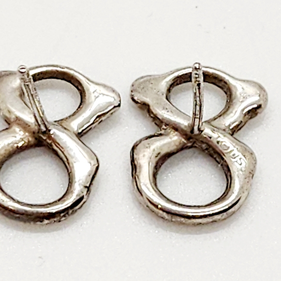 TOUS Sterling Silver Teddy Bear Stud Earrings - Picture 5 of 6